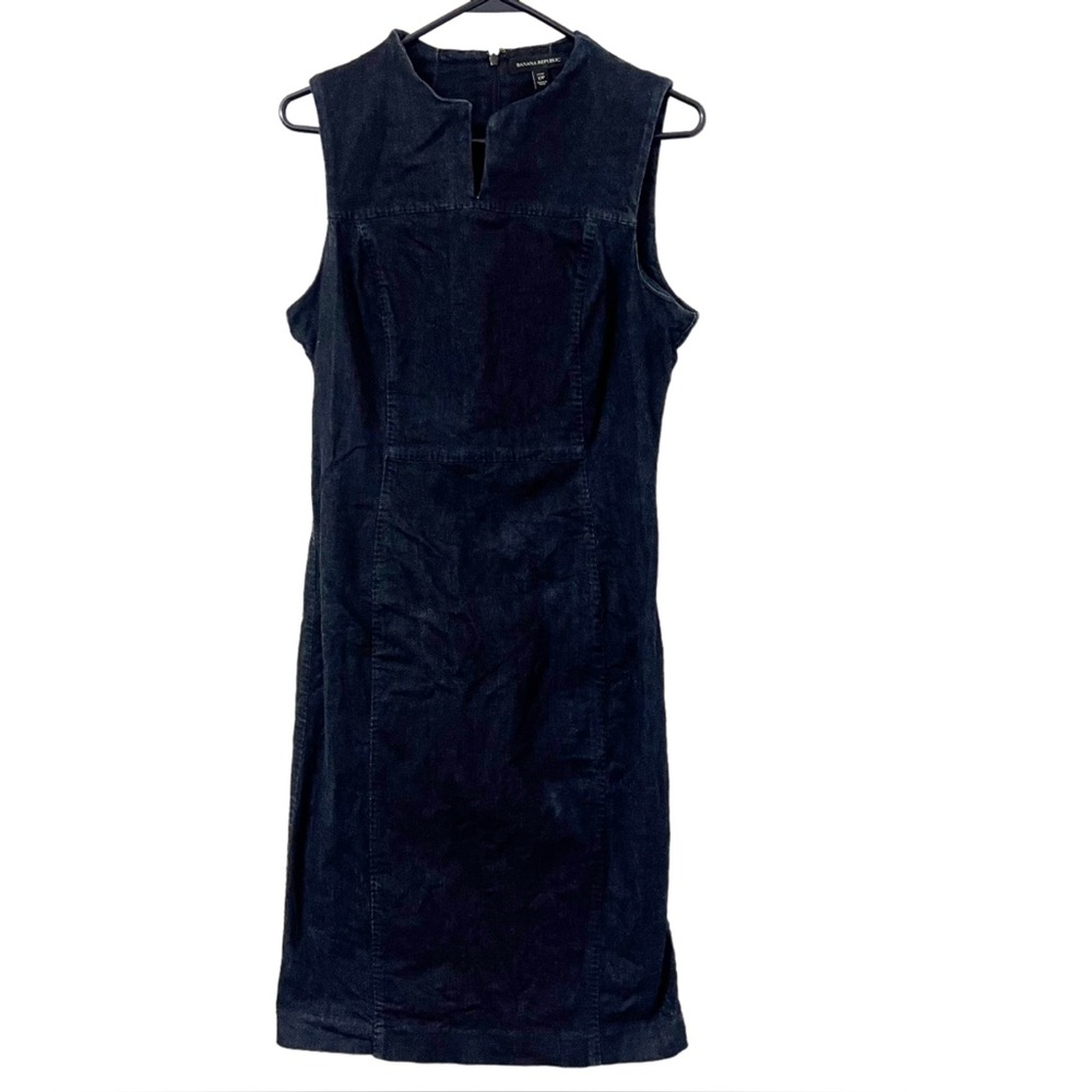 Banana Republic Petite Dark Denim Sheath Dress 12P
